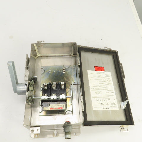 Siemens F321SS 30 Amp Stainless Heavy Duty Fusible Safety Disconnect Switch 240V