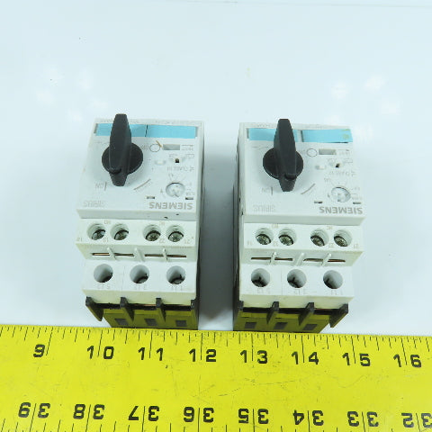 Siemens 3RV1021-0GA10 0.45-0.63A Motor Starter Circuit Breaker 600VAC Lot Of 2