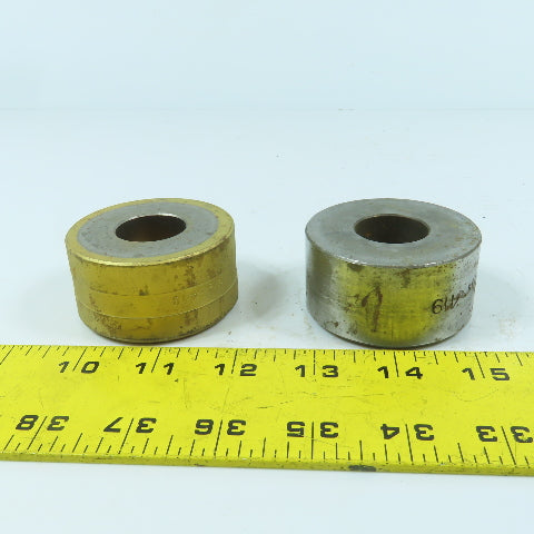 419 Round Center Die 13/16" ID x 2-3/8" OD x 1-1/4" H Lot Of 2