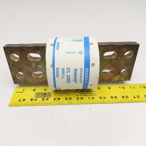 Gould Shawmut CL2500 2500A 600V HRC-L Amp Trap Fuse