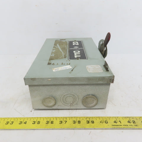 General Electric TG4321 30A 240V 3 Pole Fusible Safety Disconnect Switch