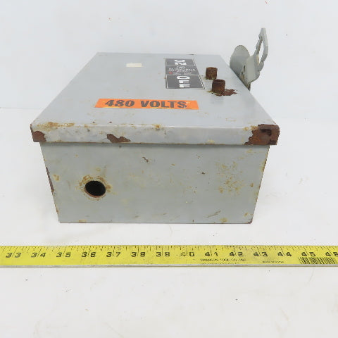 General Electric TH3361J Model 10 30A 600V 3P Fusible Safety Disconnect Switch