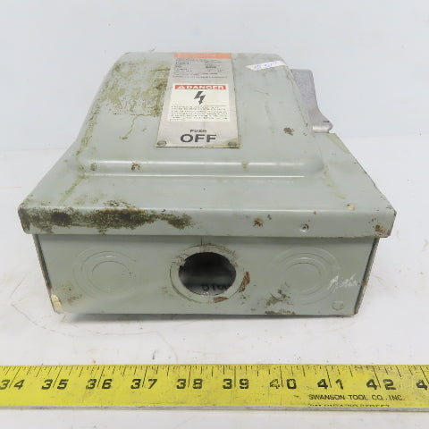 ITE F-351 30A 600V 3 Pole Fusible Safety Disconnect Switch