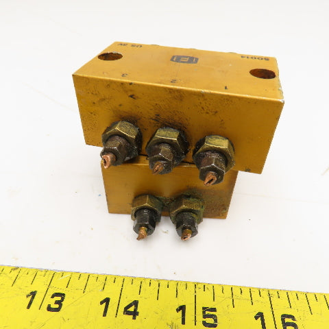 2 Way & 3 Way Lubrication Metering Manifold 1/4" NPT Lot Of 2