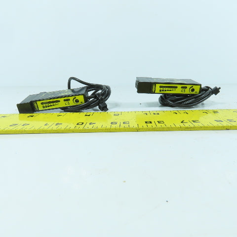 Banner D12SP6FP Fiber Optic Photoelectric Sensor 10-30VDC Lot Of 2