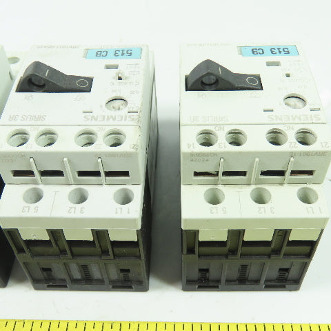 Siemens 3RV1011-0EA10 600V Motor Starter Breaker 3-Pole 0.28-0.4A Lot Of 5