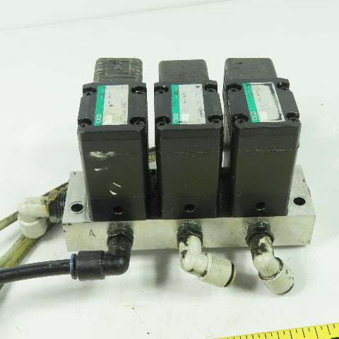 CKD GFAB41-X0511 Pneumatics Air Solenoid Valve Block Assembly 1/4" NPT