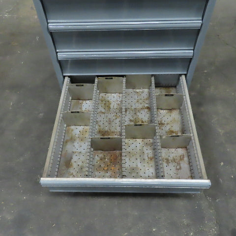 9 Drawer Industrial Parts Tool Storage Shop Cabinet 28" x 28" x 60" H (Painted)