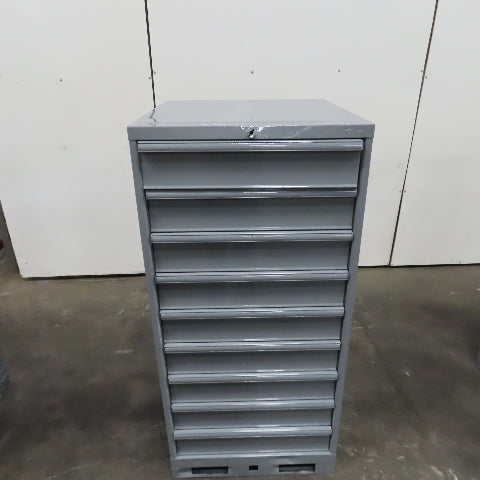 9 Drawer Industrial Parts Tool Storage Shop Cabinet 28" x 28" x 60" H (Painted)