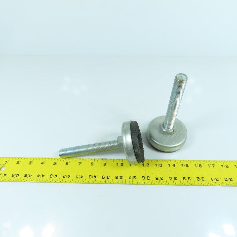 M20-2.5 Stud Mount Vibration Isolation Leveling Feet 3" OD x 6.325" H Lot Of 2