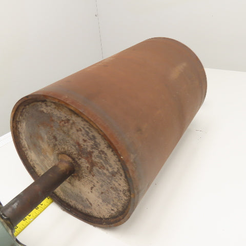 215mm OD Gravity Conveyor Roller 340mm Wide 25mm Shaft 23" OAL