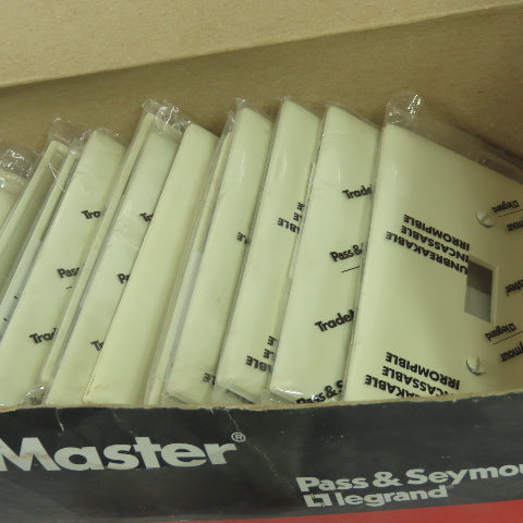 Pass & Seymour TP1-LA Light Almond 1 Gang Toggle Wall Plate Switch Lot Of 15