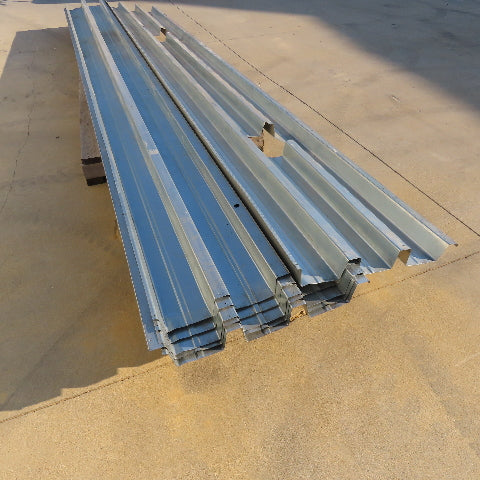 24" Wide Galvanized Steel V-Decking Mezzanine Panels 196" Long Lot Of 11