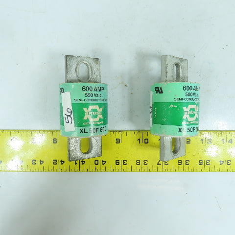 Hawker Siddley XL 50F 600 Brush 600A Semi-Conductor Fuse 500V AC Type XL Lot/2