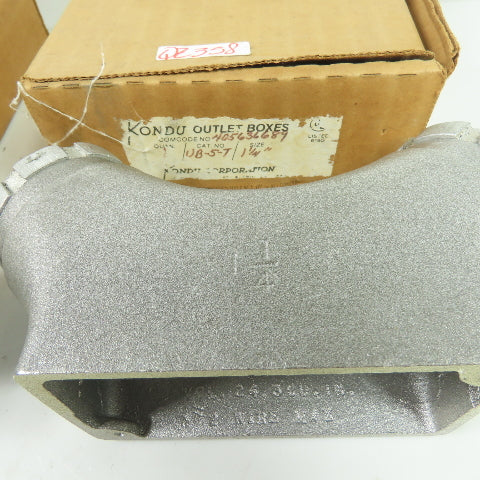 Kondu-Box UB5 1-1/4" Aluminum Electrical Conduit Outlet Box Lot Of 2