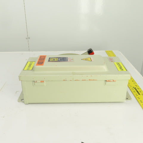 Square D 60A Fusible Safety Disconnect Switch 600VAC 15/50HP H-362AWK Style