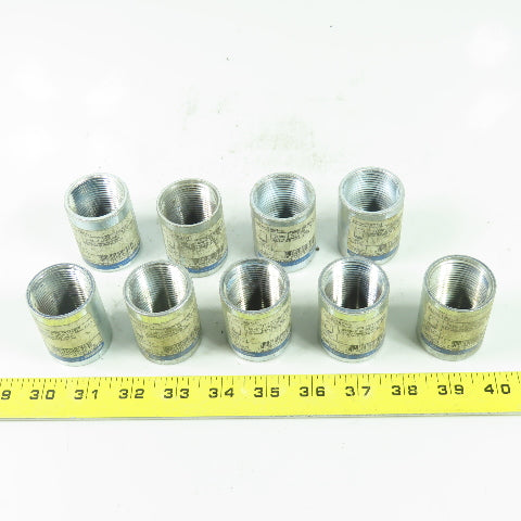 Steel City TRC1-1 1" Rigid Galvanized Threaded Conduit Coupling Lot Of 9