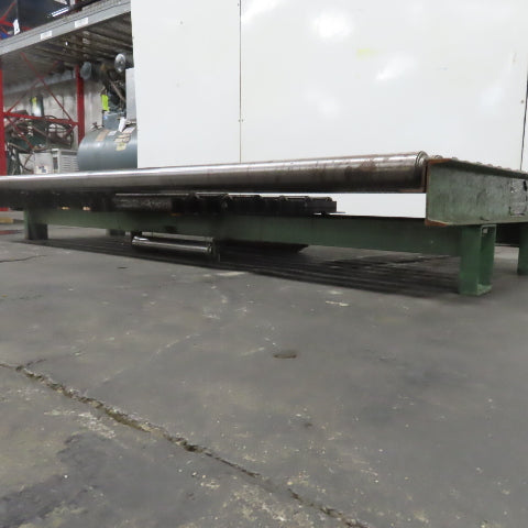 87-1/2" x 39" Heavy Duty Pallet Case Gravity Conveyor Section 83" BF 2.5" OD