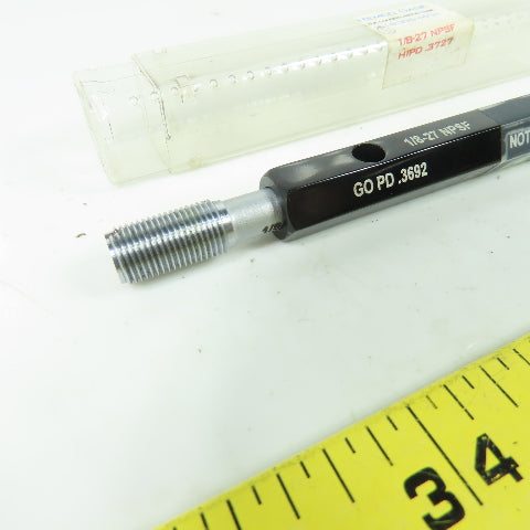 Hemco Thread Plug Gauge 1/8-27 NPTF GO PD .3692 NOT GO PD .3727
