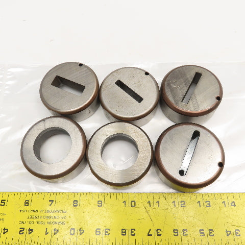 Mate Misc. Lot Round Rectangle CNC Turret Dies 2-3/4" OD Lot Of 6