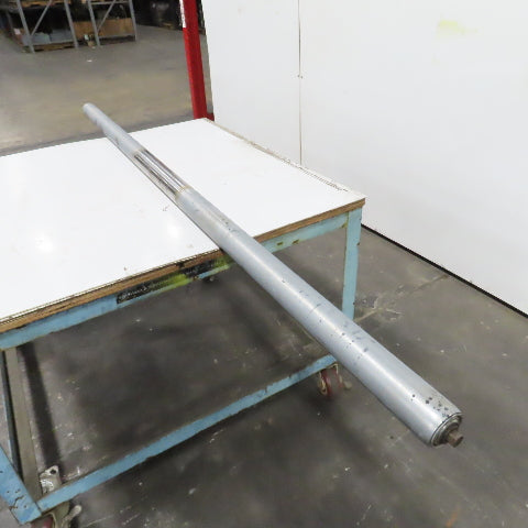 2.5" OD x 82-1/4" Gravity Conveyor Roller Galvanized Steel 83-3/4" OAL