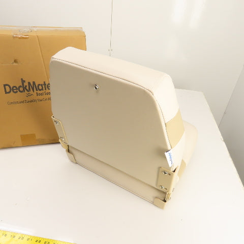 Deck Mate PFS-304 Ivory/Tan Folding Pontoon Boat Seat