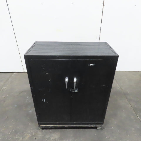 42x36x 18" Portable Lockable Enclosed Cabinet Tool Storage Rack Cart W/2 Shelves