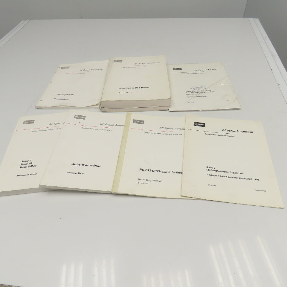 GE Fanuc CNC Computer Numerical Control Operation Programming Manuals ...
