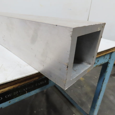 4" Aluminum 6061-T6 Square Hollow Tube 1/2" Wall 51" Length