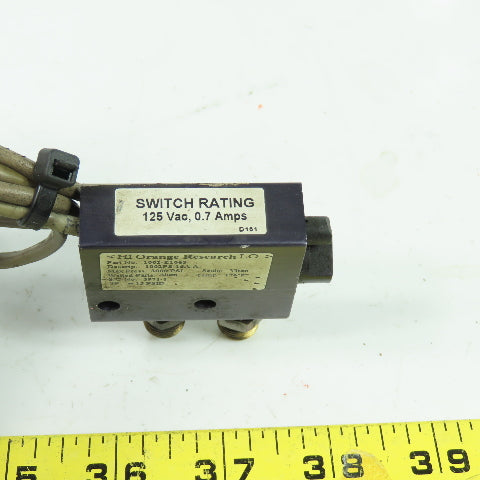 Orange Research 1002PS-16A-A 3000PSI Pressure Switch SP=15PSID 125VAC 0.7A