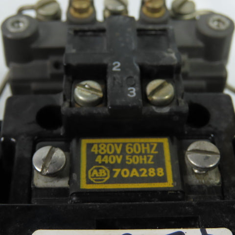 Allen Bradley 709-A0B103 Size 0 Motor Starter 5Hp 480V Coil 600V Max Lot Of 2