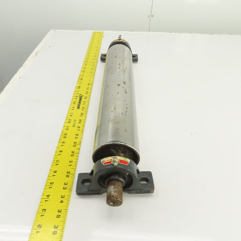 3.5" OD x 17" Flat Face Conveyor Tail Drum Roller W/ Pillow Blocks