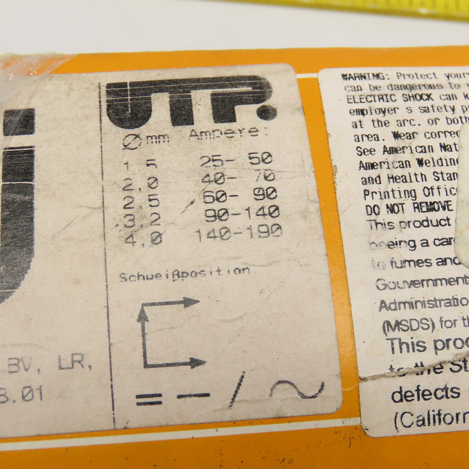 Bohler Thyssen UTP 611 6013 3/32" Maintenance Alloy Welding Electrode 9Lbs. 15Oz
