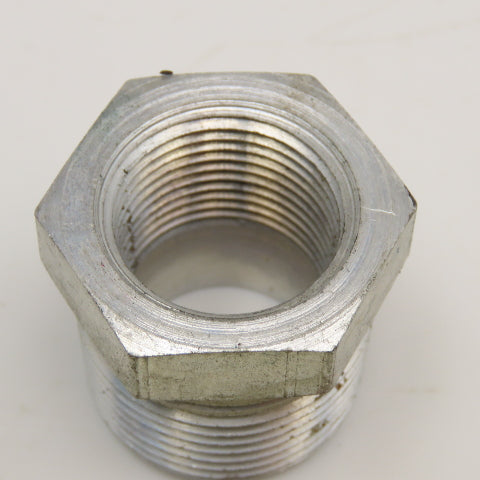 1" x 3/4" Reducer Bushing Hex Plated Hydraulic Lot Of 2