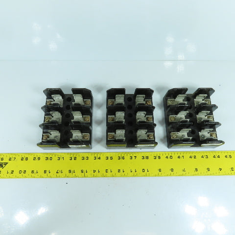 Busman J60030 11218 600V 30A 3-Pole Fuse Holders Lot Of 3