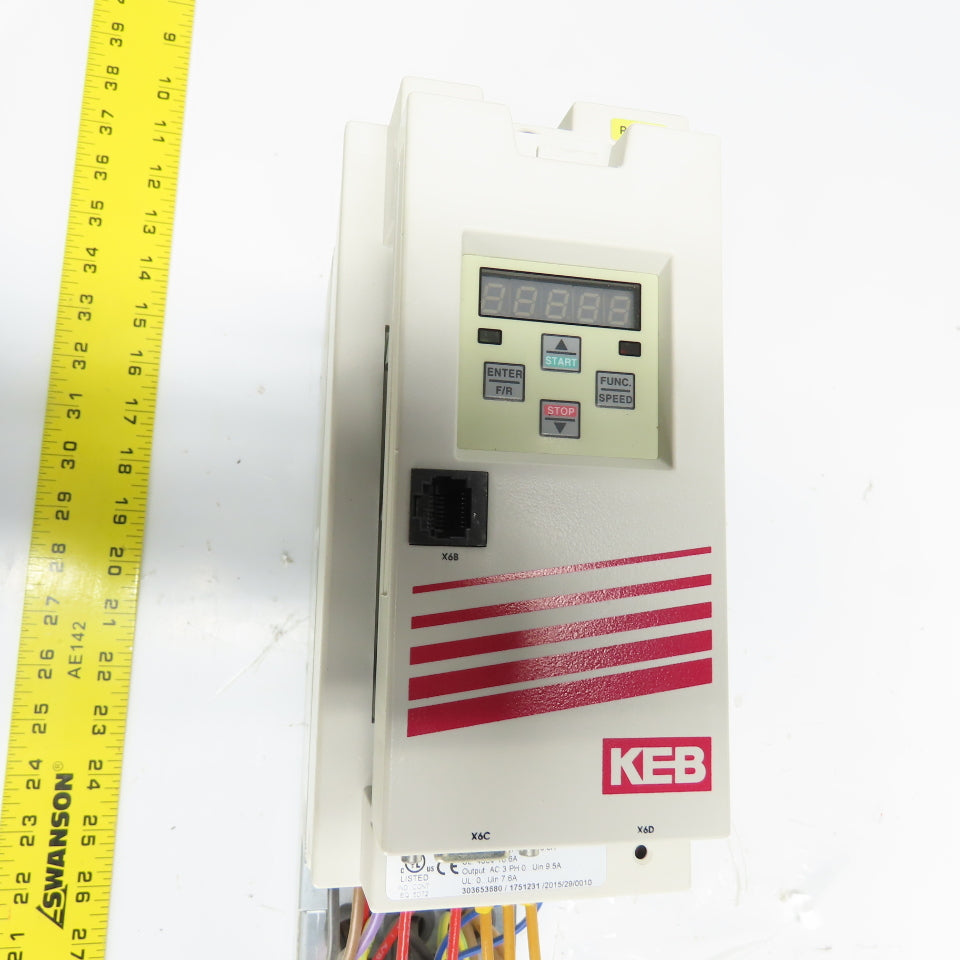 KEB 12F5CBB-YM00 Inverter Drive 3Ph 400V 13.3A In 6.6KVA Out W/KEB 13E5T60-M071
