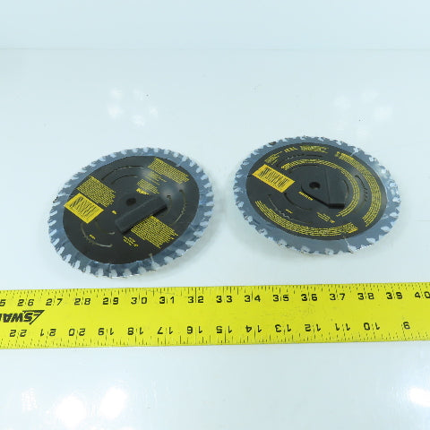 Dewalt DWA161224 24T & 40T Circular Saw Blades 6-1/2" OD 5/8" Arbor Lot Of 2