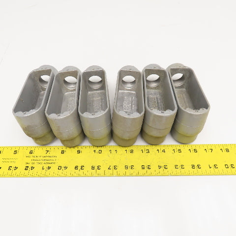 E30640 1" Cast Aluminum LB Conduit Body Lot Of 6 No Covers Or Gaskets