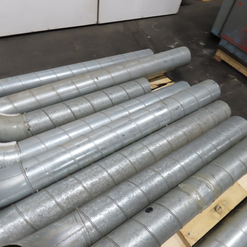 6" Galvanized Duct Pipe 31"-64" Misc. Lengths Lot Of 9