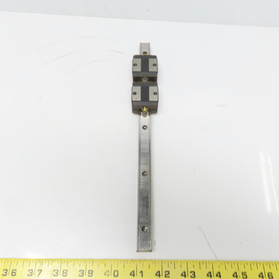 THK Y0B29 11-1/16" OAL Linear Guide Rail W/(2) THKSR15 Bearing Block