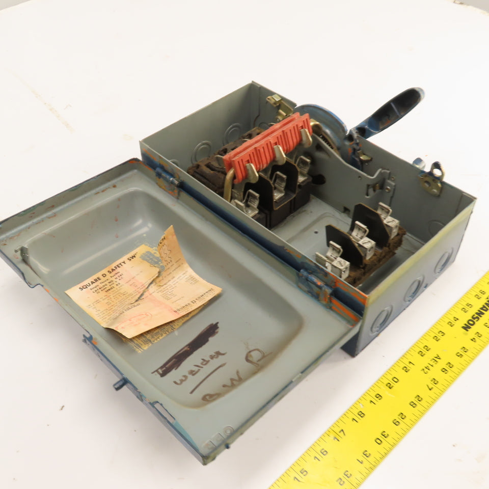 Square D H361 30A Fusible General Duty Safety Disconnect Switch 600V 20HP