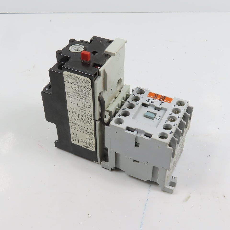 Sprecher + Schuh CA4-9-10 Motor Starter 5HP 120V Coil W/ Overload CT4-9 1.2-1.8A