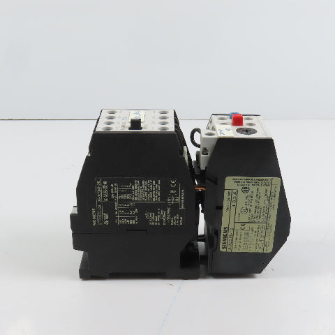 Siemens 3TF4022-0A 7.5HP 20A Contactor 120V Coil W/ 3UA50 00-1G Overload 4-6.3A
