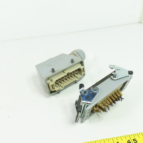 Epic H-BE 16 SS DR Rectangular Connector Plug 16-Pin Male/Female 500V 16A