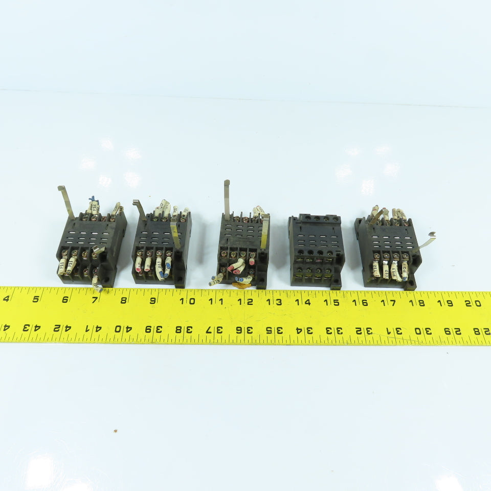 Omron PTF14A Relay Socket Base 12-Pin 10A 240V Lot Of 5