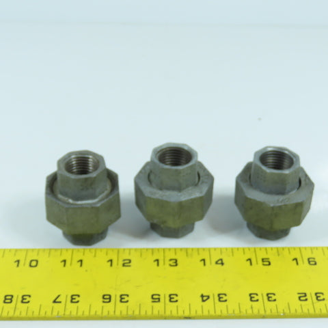 Grinnell 1/2" x 1/2" Galvanized Iron Pipe Union Lot Of 3