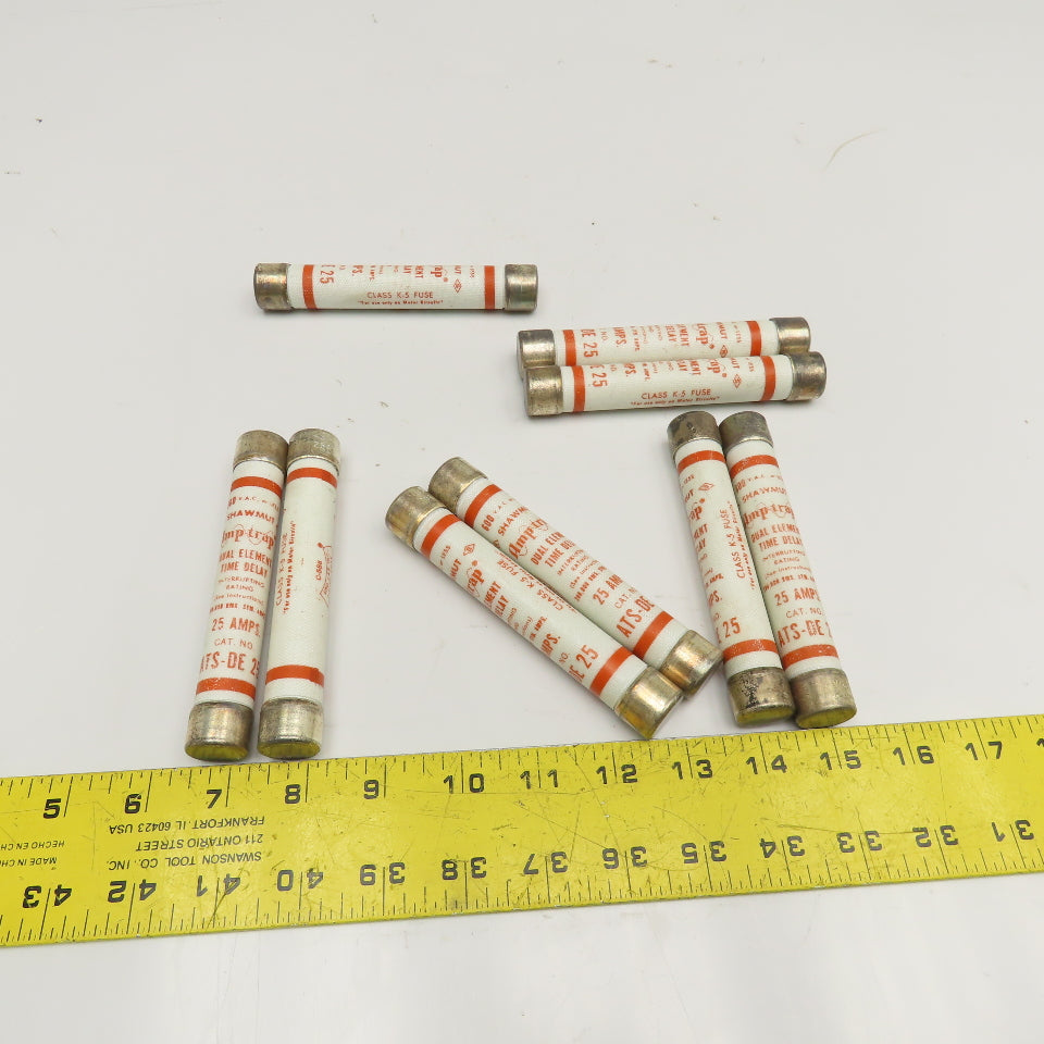 Shawmut ATS-DE Amp Trap 25A 600V Class K-5 Dual Element Fuse Lot Of 9