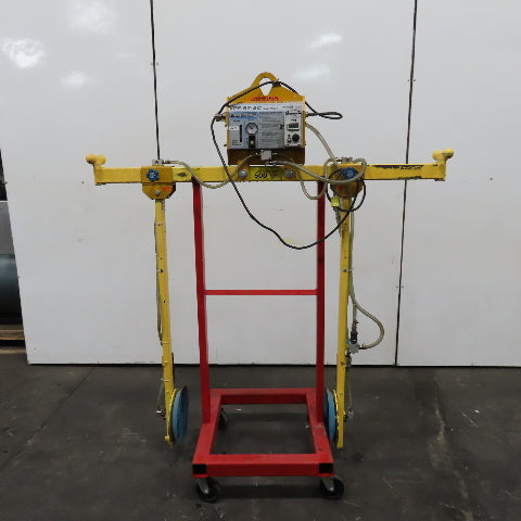 Anver VPF-57-AC 500LB Two Pad Electric Side Gripper Vacuum Lifter 115V W/Cart