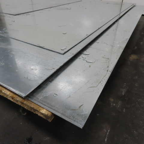 14 Gauge Galvanized Sheet Metal 60" x 96" (5'x8') Lot Of 3 Full Pieces & 2 Misc.