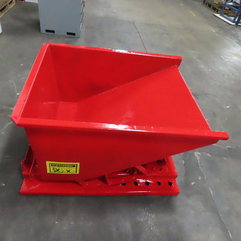 1/2 Cubic Yard Self Dumping Trash Chip Scrap Hopper (Painted)